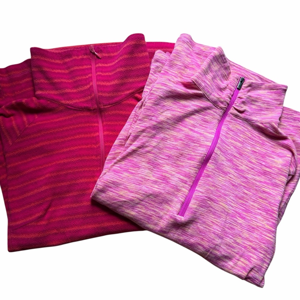 Columbia Lot of 2 1/4 Zip Pullover 1 Fleece 1 Cotton Blend Small